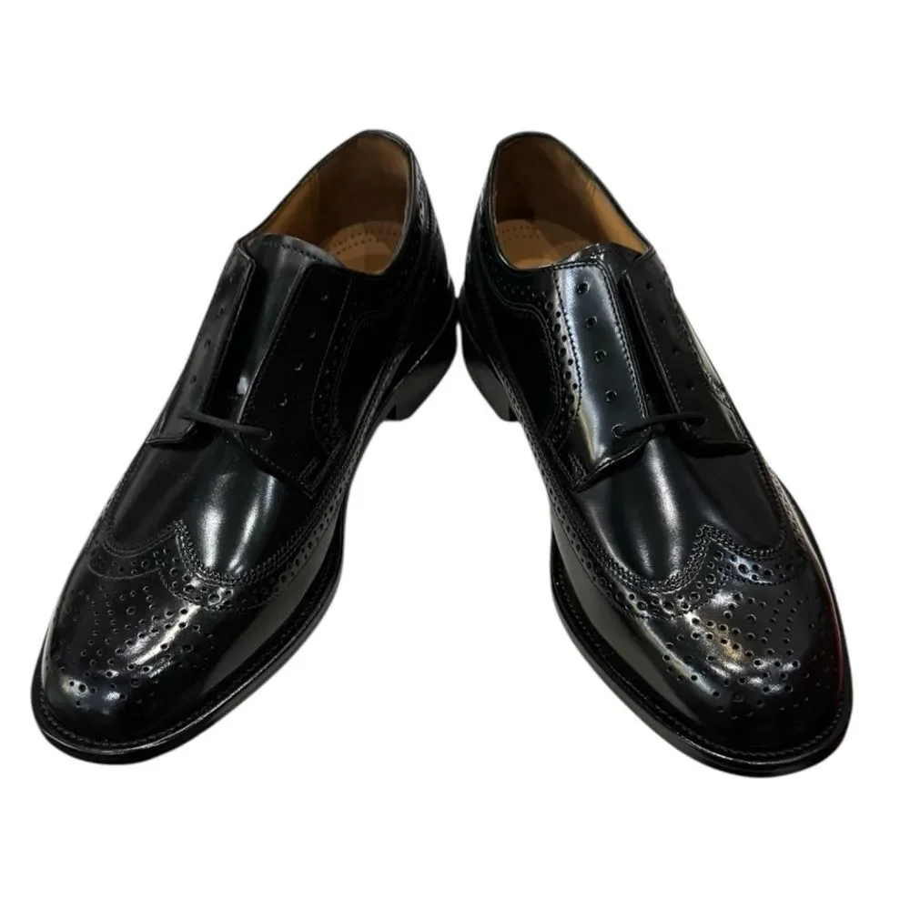 New Bostonian Black Leather Men's Oxford Dress Shoes 7.5